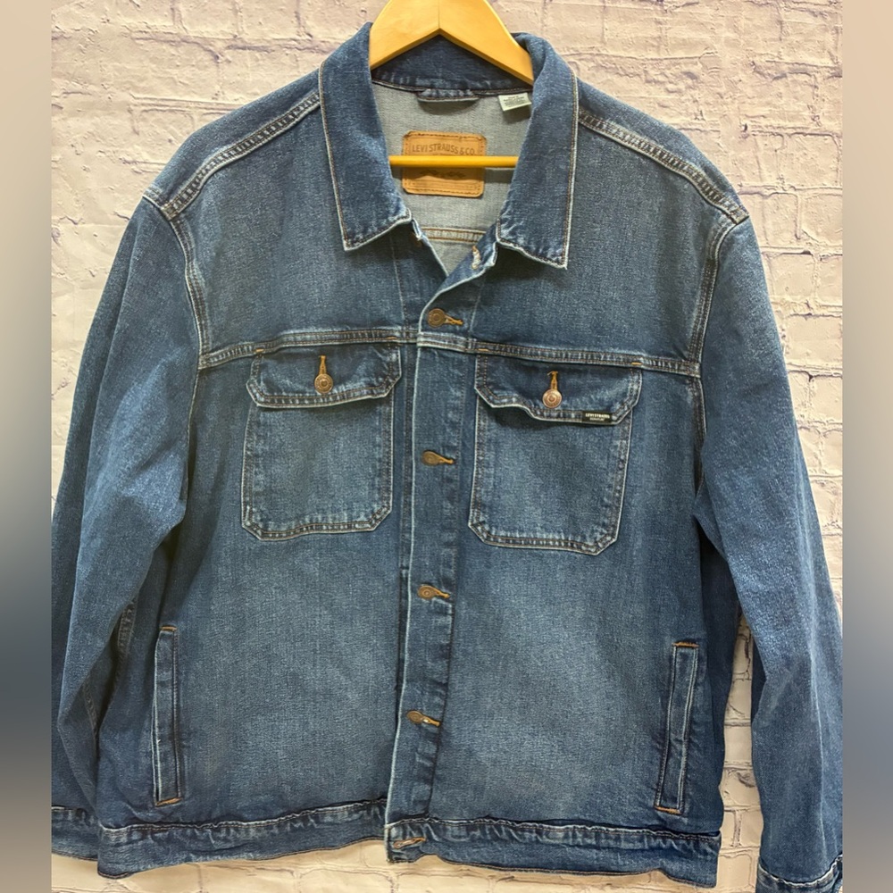 LEVIS STRAUSS mens size XXL denim jean jacket